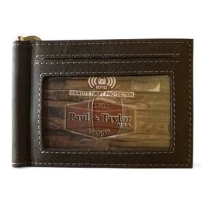 Paul & Taylor Men's Hand Crafted Genuine Leather Brown Bi-fold Wallet RFID